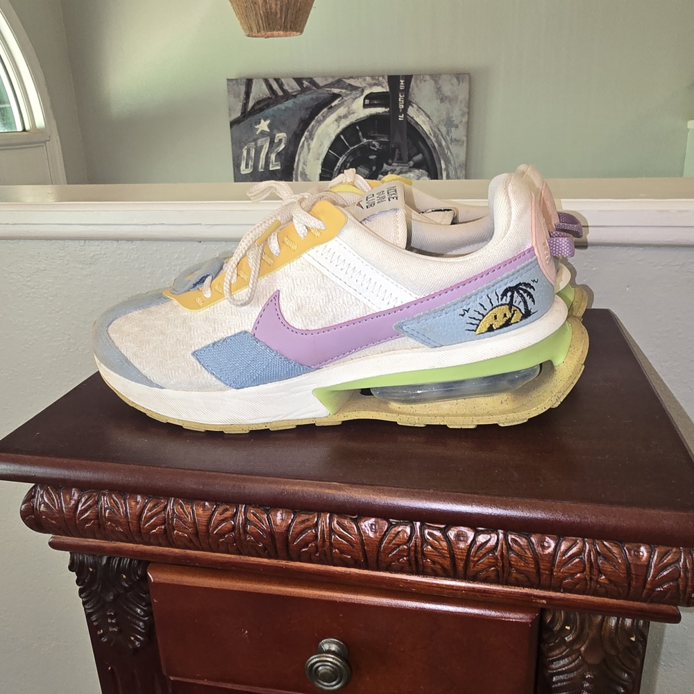 Colorful Sneakers with Purple and Yellow Accents